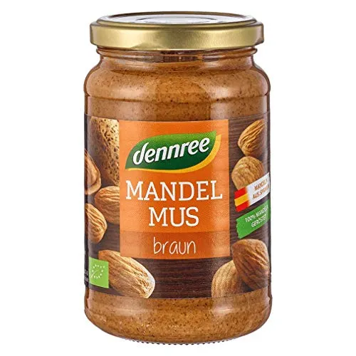 dennree, Bio Mandelmus braun, Nussaufstrich aus Mandel, 1x 0,35kg