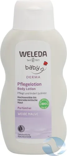 Weleda Baby Derma beruhigende Hautmilch für Kinder 200 ml - Babypflege, spendet intensive Feuchtigkeit und lindert Reizungen für die empfindliche Kinderhaut.