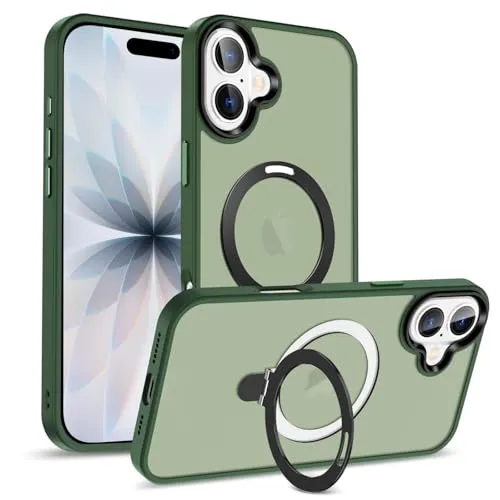 CoolGadget Magnet Hülle für iPhone 17 Skin Hülle für MagSafe, ultradünne Magnet Case mit Soft-Grip, kompatibel mit iPhone 17 (6,3 Zoll), Grün