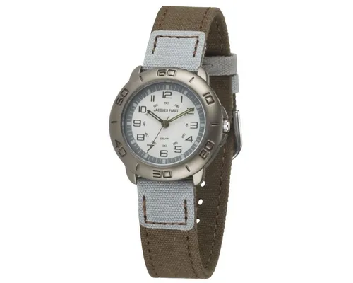 Jacques Farel Quarzuhr ORGS 488 - Armbanduhren, nachhaltige Kinderuhr aus Bio-Baumwolle und Reinaluminium, ideal zum Lernen der Uhrzeit und umweltfreundlich verpackt.