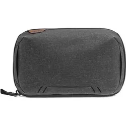 Peak Design Tech Pouch Charcoal - Vielseitige Organizer-Tasche - Kameratasche mit faltwabenartigem Innenleben für perfekte Organisation von Smartphones, Kabeln und Gadgets. Ideal für Reisen und nahtlos integrierbar in dein Gepäck.