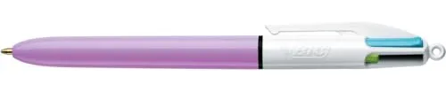 BIC Druckkugelschreiber 4 Colours Fun Lila / Weiß