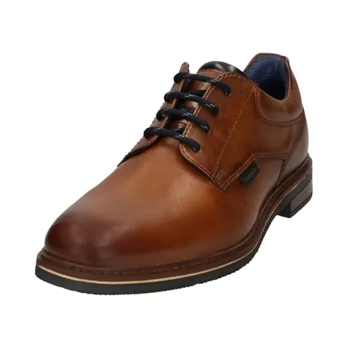 bugatti Herren Business Lederschuhe - Cognac 3, 42 EU - Herren-Schnürhalbschuhe mit langlebiger Imprägnierung und extrabreiter Passform für optimalen Komfort im Büro und Alltag.