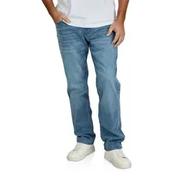 TOM TAILOR Straight-Jeans Herren Jeanshose Marvin Regular Fit Denim Hose mit Stretch blau 36W / 30L