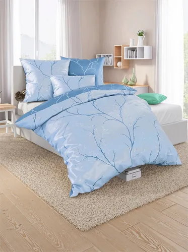 Witt Bettwäsche Bettwäsche, Feinbiber, 2 teilig, Feinbiber in blau von Witt