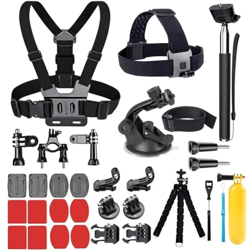 YEHOLDING 25-In-1 Zubehör für GoPro, Zubehör für GoPro Hero 13 12 11 10 9 8 Max 7 6 5 4 3 SJ4000 und andere Sportkameras