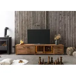 Massivmoebel24 TV-Board Akazie BARK #116