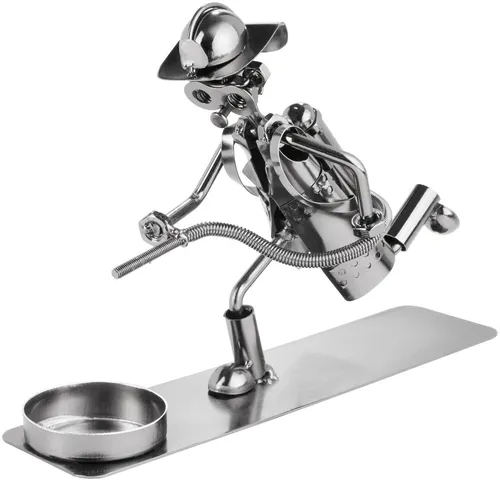 BRUBAKER Schraubenmännchen Feuerwehrmann mit Teelichthalter