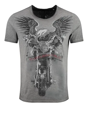 Key Largo T-Shirt Sunset Hills USA Biker Print von KEY LARGO