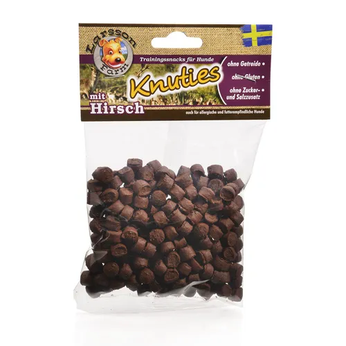 Hunde Snack Leckerli KNUTIES - Kartoffel Hirsch MIX 150g Belohnung Larsson