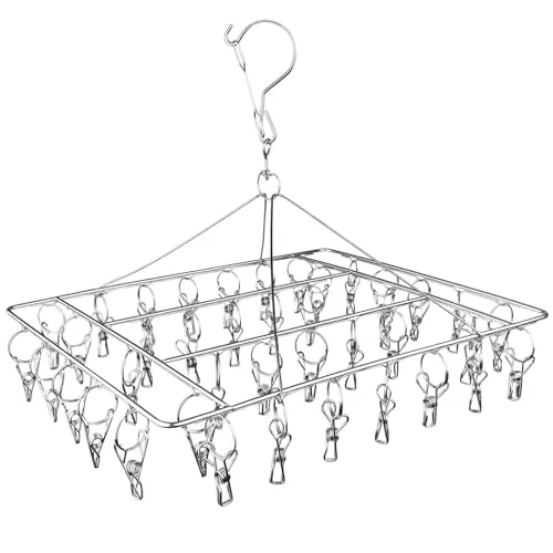 Chiluxendo Wäschespinne Camping, Socken Sockenhalter Aufhänger für Wäscheständer Sockenaufhänger, Kleiner Sockentrockner Hängend zum Aufhängen Trocknen, Sockenklammern für Waschmaschine und Trockner