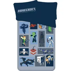 Minecraft Kollektionen von Kinderbettwäsche, mehrfarbig, einzigartig - Bettwaren-Set für Kinder mit Minecraft-Motiv aus weicher Mikrofaser, ideal für ein gemütliches Kinderzimmer und einfach zu reinigen.