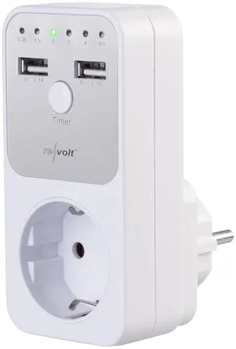 Produktbild revolt Netzteil: Digitaler Dual-USB-Countdown-Timer mit LED-Anzeige