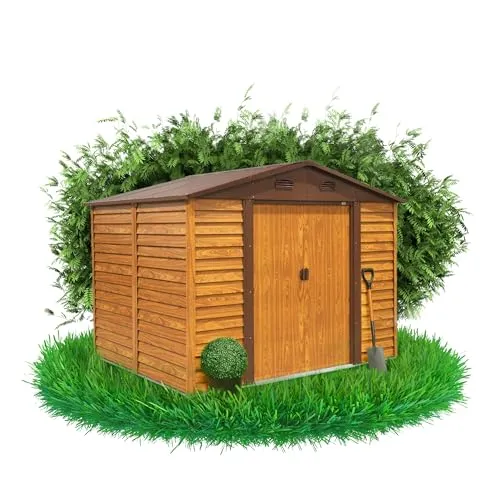 Grindi - Gerätehaus Metall Arbor III - Gartenhütte - Gartenhaus - Geräteschuppen 238x278x215 cm Schiebetür - Garten Schrank - Fahrradgarage - Shelter - Gartengerätehaus - Tiny House -