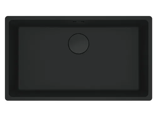 Franke Maris MRG 110-72 Black Matt Collection - Granitspüle - Elegante Unterbauspüle aus Fragranit mit schwarzer Abdeckkappe, ideal für moderne Küchen. Passt perfekt in Unterschränke ab 80 cm.