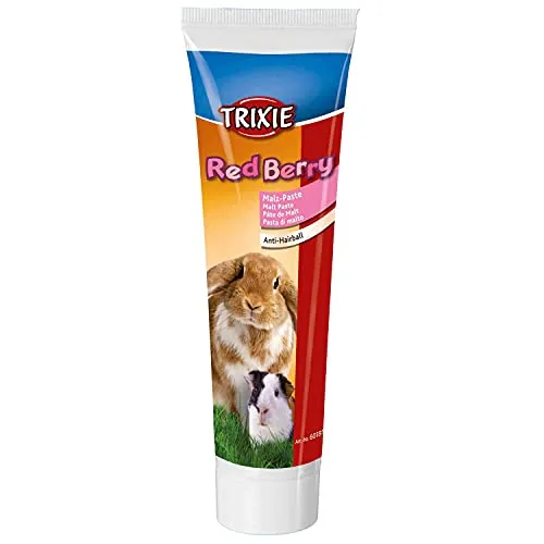 Trixie Malz Paste Red Berry | 100 g | Ergänzungsfuttermittel für Kaninchen & Kleinnager | Mit 70 % Malz & 12 % Frucht | Als Leckerli oder zur Verfeinerung des Hauptfutters