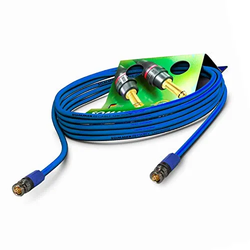 Sommer Cable 50m 6G 3G SDI Video-Patchkabel 4K UHD HD-SDI (HDTV) SC-Vector 0.8/3.7 1 x 0,80 mm² blau - BNC Stecker NEUTRIK - VTGX-5000-BL-BL - 164.00 ft