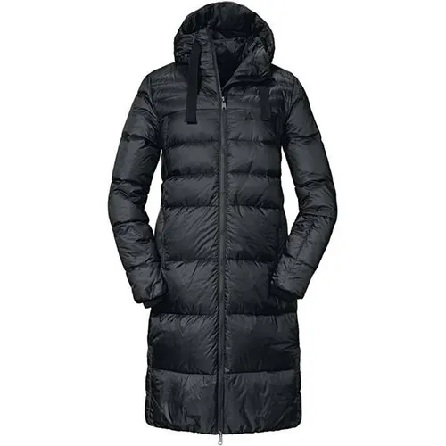SCHÖFFEL Down Coat Kenosha Damenmantel schwarz 46 - Funktionsjacken für Damen, superleicht, winddicht und wasserabweisend – ideal für den Winter mit optimalem Körperklima und extra Bewegungsfreiheit durch seitliche Schlitze.