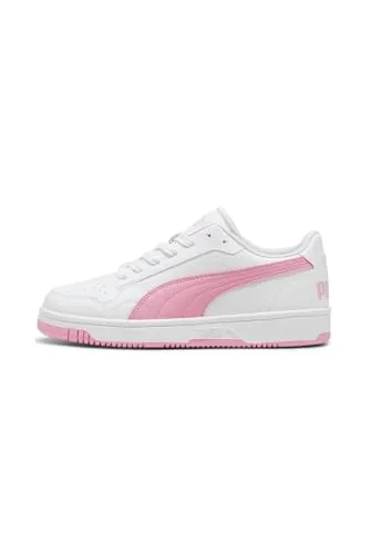 PUMA REB-L JR Sneaker, White-MAUVED Out-Magenta Gleam, 37.5 EU - Sneaker für Jungen mit regulärer Passform und atmungsaktiver Mesh-Innenausstattung, perfekt für aktive Kids zwischen 8 und 16 Jahren.