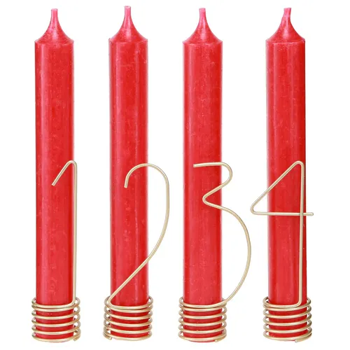 Adventszahlen aus Metall für stilvolle Weihnachtsdeko, 4 Stück