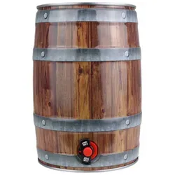 5L Partyfass mit Zapfhahn in Holzoptik