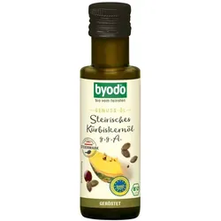 Byodo Steirisches Kürbiskernöl bio 100ml - Speiseöl aus der Steiermark mit geschützter Herkunft, reich an ungesättigten Fettsäuren und ideal für herzhafte Salate und Süßspeisen.