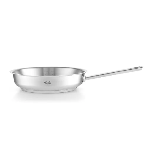 Fissler Original-Profi Collection - Edelstahl-Pfanne 24 cm, unbeschichtet mit novogrill Bratfläche für krosse Steaks, geeignet für Induktion