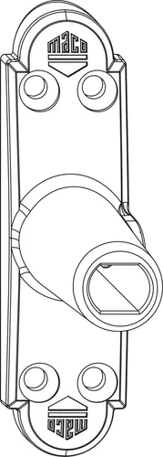 MACO RUSTICO Ladenhaltekonsole BLR 25 x 55, für Gr. L165, schwarz (209479)