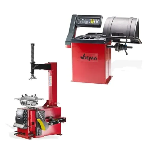 Profi Reifenmontiermaschine Set: Reifenmontiergerät + Reifenwuchtmaschine