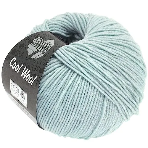 LANA GROSSA Cool Wool Uni | Extrafeine Merinowolle waschmaschinenfest und filzfrei | Handstrickgarn aus 100% Schurwolle (Merino extrafein) | 50g Wolle zum Stricken & Häkeln | 160m Garn FB 2057