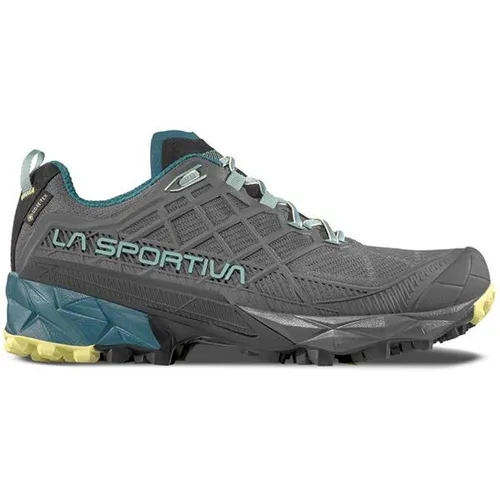La Sportiva Akyra II Women GTX - Stabiler Trailschuh für Frauen (40,5) - Wanderschuhe mit GORE-TEX für besten Wetterschutz, ideal für anspruchsvolle Trails. 3D-Grid-Konstruktion und Trail Rocker sorgen für Stabilität und Dynamik.