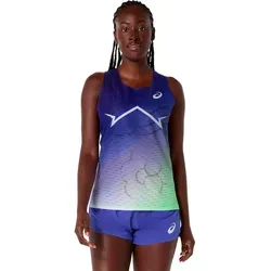 ASICS Metaspeed Laufshirt Damen - Blau, Größe M (auch in S, L, XL verfügbar) - Leichtes Damen-Laufshirt aus 100% Polyester, ideal für ambitionierte Läuferinnen. Die ärmellose Konstruktion bietet optimale Bewegungsfreiheit und schnelle Feuchtigkeitsableitung für ein angenehmes Tragegefühl.