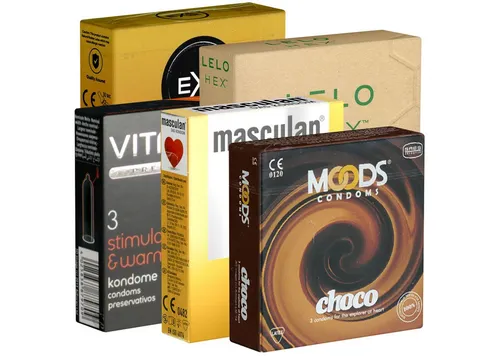 Kondomotheke Kondome Herbst Specialpack Spar-Set, 15 St., verschiedene Kondome, Probierset, Testset, ausgewählte Kondome für einen heißen Herbst