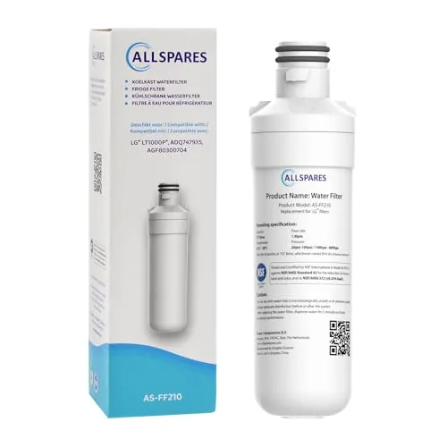 AllSpares Wasserfilter für Kühlschrank geeignet für LG LT1000P / AGF80300704 / ADQ74793501 (1 Stück)