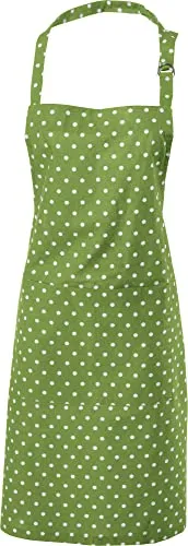 REDBEST Schürze Punkte, 100% Baumwolle grün Größe 75x90 cm in grün von REDBEST