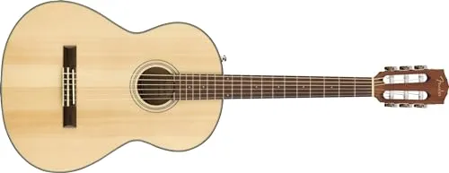Fender CN-60S Akustik Gitarre - Nylon Walnuss Griffbrett, massive Fichtendecke und inklusive kostenloser virtueller Kurse auf Fender Play