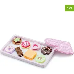 New Classic Toys Plätzchentablett und Ofenhandschuh aus Holz Lernspiel für Kinder
