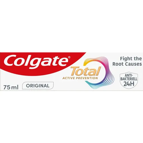 Colgate Total Original Zahnpasta - 6er Pack (6 x 75 ml) - Zahnpasten mit Rundumschutz für einen gesunden Mund, bietet kompletten antibakteriellen Non-Stop Schutz für 12 Stunden.