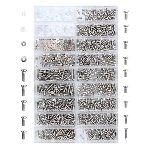 Stück Brillen Reparatur Kit Brille Reperaturset mit Mikro Schrauben Muttern Unterlegscheiben,Brillen Reparatur Werkzeugsatz,für Reparatur Brille,Schmuck,Sonnenbrillen,Uhren 1000