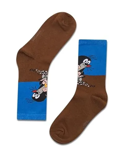 koaa Der kleine Maulwurf – Der Maulwurf Am Graben – Easy Socks Socken Unisex Kids und Erwachsene blau/braun (as3, numeric, numeric_29, numeric_34, regular)