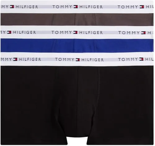 Tommy Hilfiger Underwear Trunk 3P TRUNK - 3er Pack mit Logoschriftzug - Herrenunterhosen im 3er Pack, aus elastischem Baumwollmix für hohen Tragekomfort und perfekte Passform.