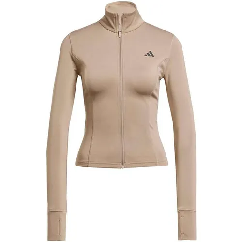 ADIDAS Damen Rolli Optime Essentials Full-Zip in braun von adidas