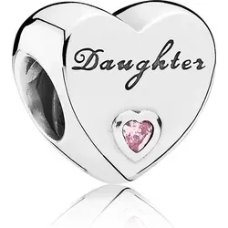 Pandora Charm Herz Tochter 791726PCZ Silber - Bead für besondere Anlässe, aus 925/- Sterling Silber mit funkelndem Zirkonia, perfekt für persönliche Geschenke.