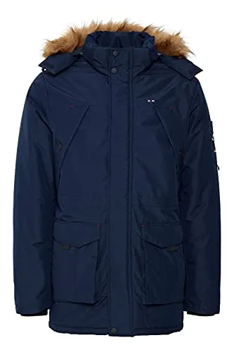 FQ1924 Winterjacke FQAegir - Funktionsjacke mit modischem Fellimitat-Kragen, ideal für kalte Tage. Hüftlang, mit Kapuze und praktischen Eingrifftaschen für optimalen Komfort.