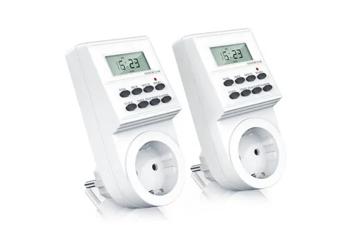 BEARWARE Digitale Zeitschaltuhr mit LCD-Display - Zeitschaltuhr für flexible Gerätesteuerung mit 8 konfigurierbaren Programmen, ideal zur Energieeinsparung und Umweltschutz.