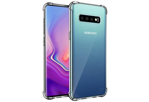 CoolGadget Handyhülle Anti Shock Rugged Case für Samsung Galaxy S10 Plus 6,4 Zoll, Slim Cover Kantenschutz Schutzhülle für Samsung S10+ Hülle Transparent