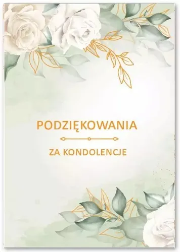 Karnet Podziękowania za kondolencje Trend 5907780133841