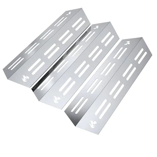 teileplus24 BR12-3-SG Gasgrill Edelstahl Brennerabdeckung kompatibel mit Enders Monroe Pro 3 | Flavorizer Bars | Passgenau | Rostfrei | Brennerschutz