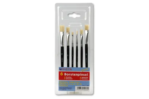 Borstenpinsel Größe je 1x 2,4,6,8,10,12 6