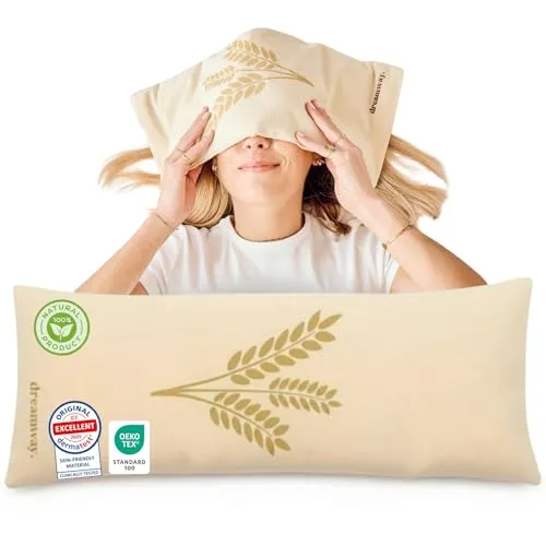 Dreamway Wärmekissen für Mikrowelle – 53x20 cm mit Weizenfüllung